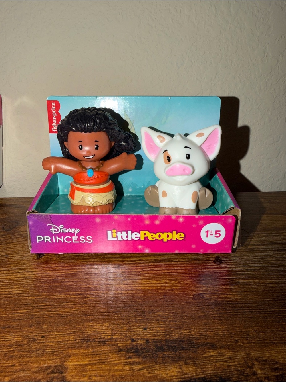 Fisher-Price Disney Princess Little People Moana & Pua Toy Set - Brown & White